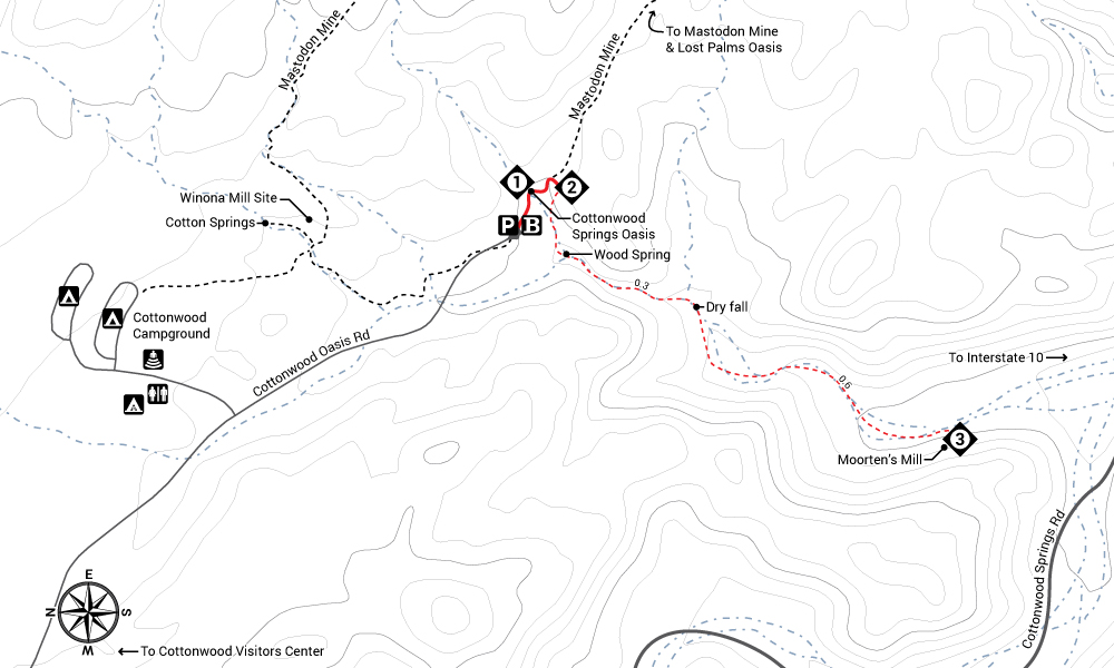 Cottonwood Springs Oasis Map