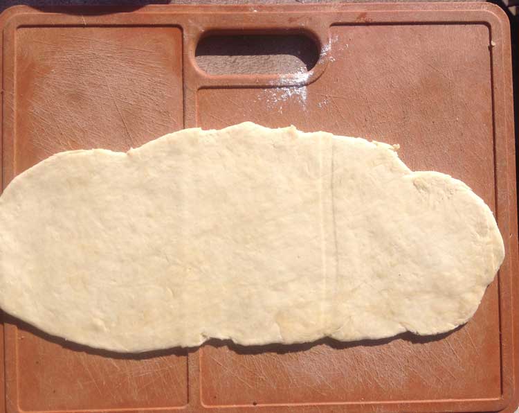 Rolled out dough