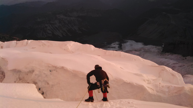 Richard Kresser Checking on the Fallen Climbers