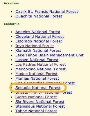 Locate your National Forest